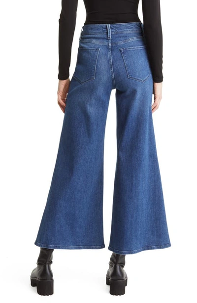 Shop Frame Le Palazzo Crop Wide Leg Jeans In Temple