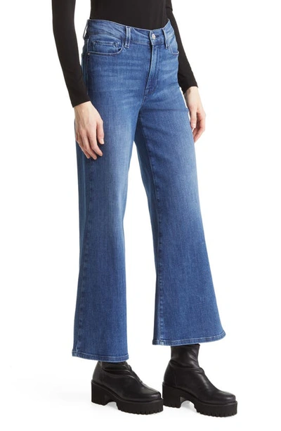 Shop Frame Le Palazzo Crop Wide Leg Jeans In Temple
