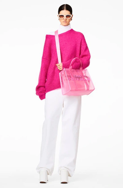 Shop Marc Jacobs The Medium Mesh Tote Bag In Candy Pink