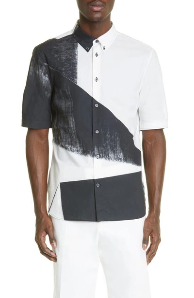 Alexander Mcqueen Brushstroke Hawaiian Shirt In White | ModeSens