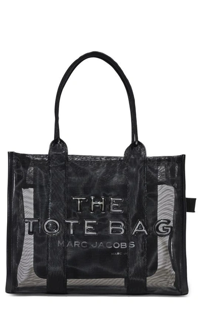 Shop Marc Jacobs The Large Mesh Tote Bag In Blackout