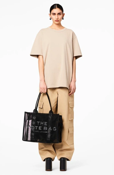 Shop Marc Jacobs The Large Mesh Tote Bag In Blackout
