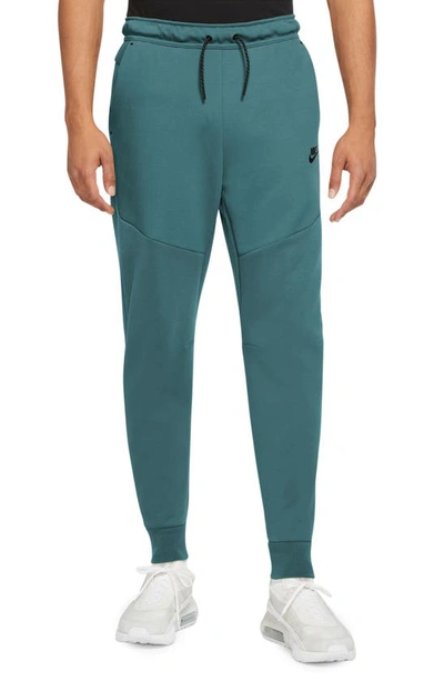 Shop Nike Tech Fleece Jogger Sweatpants In Mineral Teal/ Black