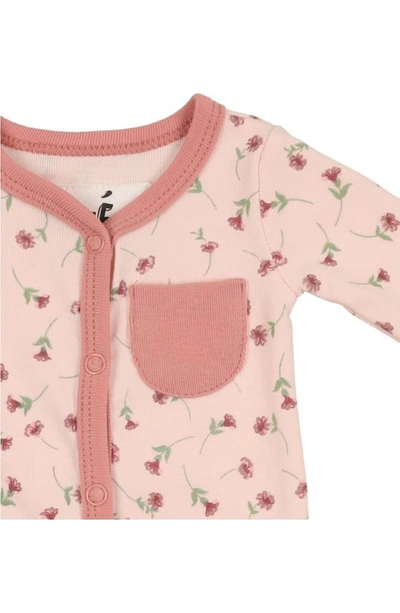 Maniere Floral Knit Fooite In Pale Pink