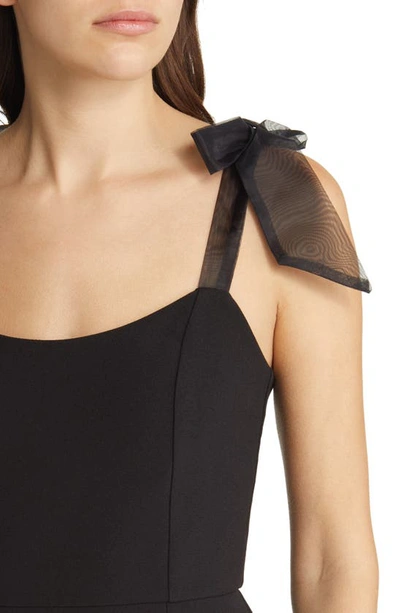 Shop Adelyn Rae Gia Ribbon Tie Strap Minidress In Black