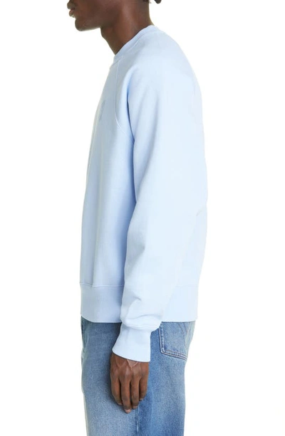 Shop Ami Alexandre Mattiussi Ami De Coeur Logo Embroidered Sweatshirt In Sky Blue/ Sky Blue/ 464