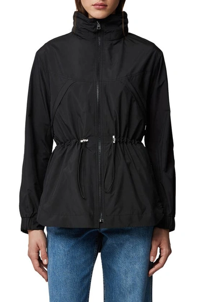 Shop Soia & Kyo Water Repellent Hooded Coat In Black