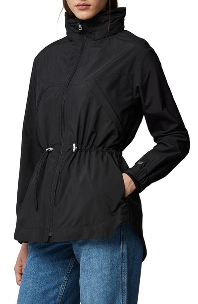 Shop Soia & Kyo Water Repellent Hooded Coat In Black