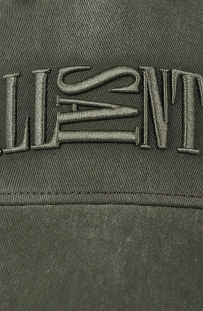 Allsaints Oppose Baseball Cap In Meadow Green
