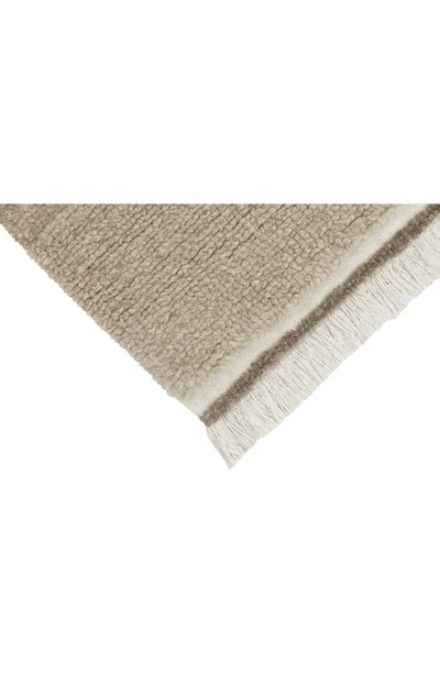 Lorena Canals Steppe Woolable Washable Wool Rug In Sheep Beige
