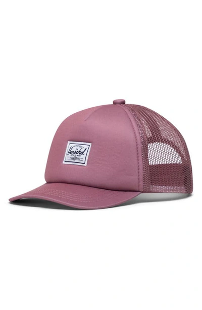 Shop Herschel Supply Co Whaler Mesh Trucker Hat In Ash Rose