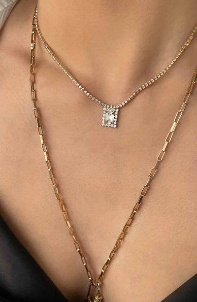 Ettika Adjustable Cubic Zirconia Pendant Necklace In Gold