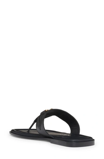 Shop Versace Biggie Medusa Flip Flop In Black  Gold