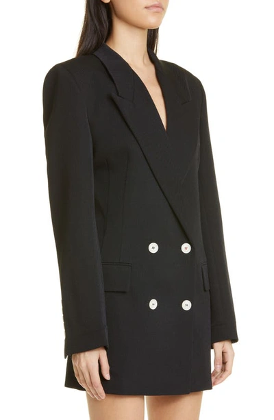 Shop Victoria Beckham Tailored Long Sleeve Wool Gabardine Jacket Dress In Black