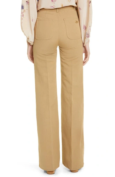 Shop Loro Piana Linen & Cotton Patch Pocket Trousers In H0ht Haystack