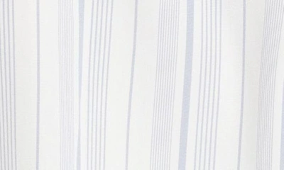 Shop Loro Piana Lake Stripe Silk Button-up Shirt In F4dq White/ Clear Blu