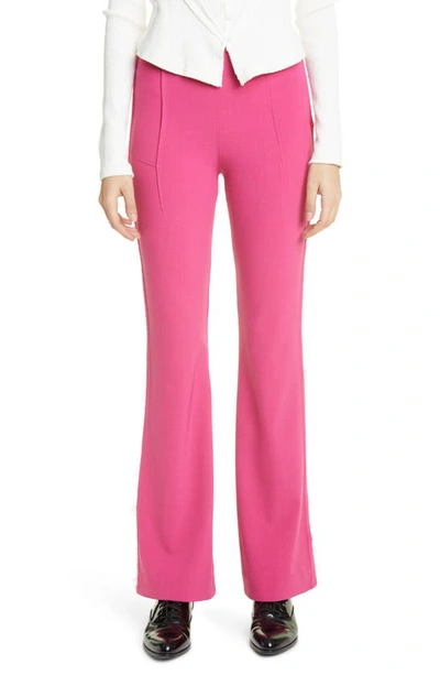 Shop Talia Byre Tailoring Flare Pants In Deep Pink