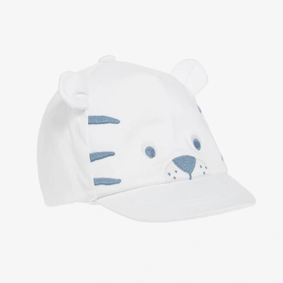 Shop Mayoral Baby Boys White Cotton Cap