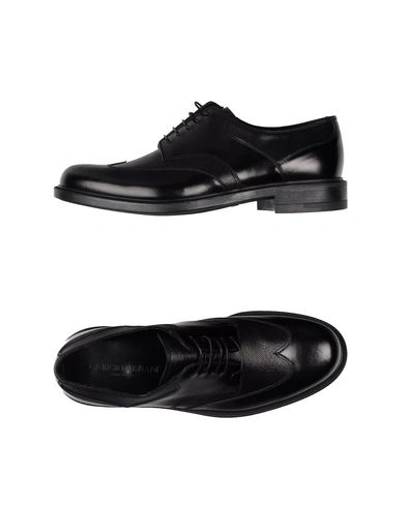 Giorgio Armani Laced Shoes In Black