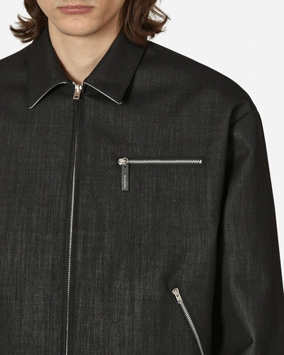 Shop Acne Studios Wool-blend Zip Jacket Black In White
