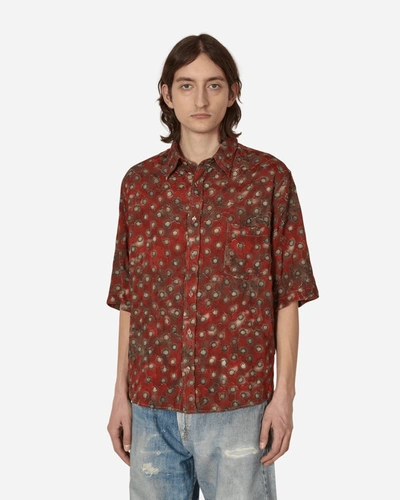 Shop Acne Studios Printed Button-up Shirt In Red