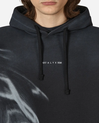 Shop Alyx Graphic Hooded Sweatshirt In Black