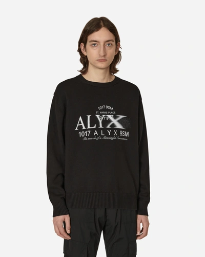 Shop Alyx Graphic Crewneck Sweater In Black