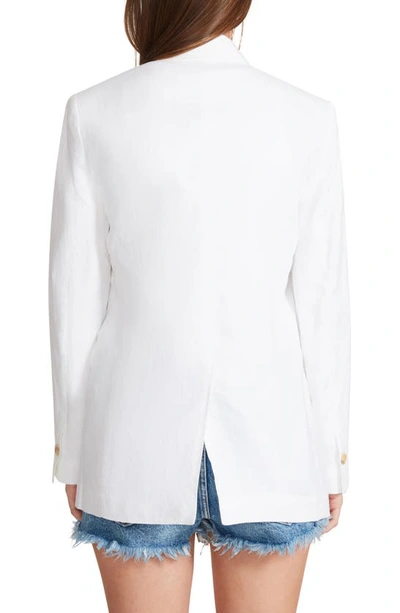 Shop Bb Dakota By Steve Madden On The Edge Linen Blend Blazer In White