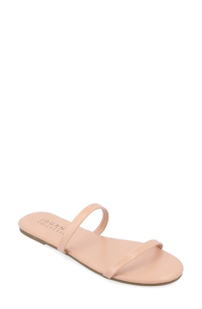 Journee Collection Adyrae Tru Comfort Slide Sandal In Blush