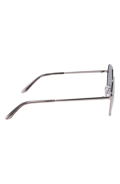 Cole Haan 58mm Full Rim Metal Square Polarized Sunglasses In Gunmetal