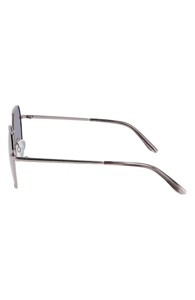 Cole Haan 58mm Full Rim Metal Square Polarized Sunglasses In Gunmetal