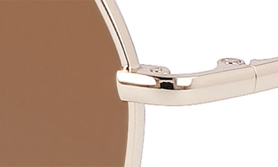 COLE HAAN COLE HAAN 58MM FULL RIM METAL SQUARE POLARIZED SUNGLASSES 