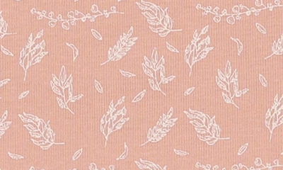 Maniere Leaves & Branches Print T-shirt & Shorts Set In Pale Pink