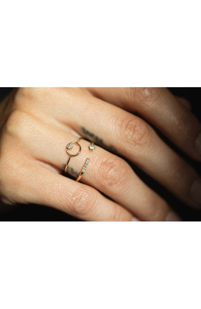 Zoë Chicco 14k Yellow Gold Paris Small Circle Diamond Ring In 14k Yellow Gold
