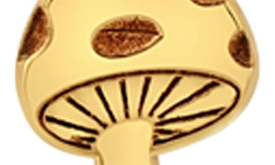 Shop Zoë Chicco Itty Bitty Single Mushroom Earring In 14k Yellow Gold