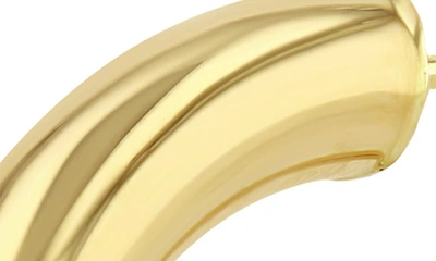Shop Zoë Chicco Medium Tube Hoop Earrings In 14k Yellow Gold