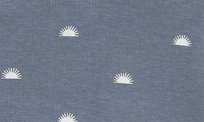 Maniere Sun Print Stretch Cotton Footie In Blue