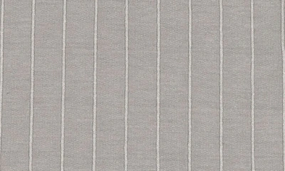 Maniere Manière Raised Stripe Short Sleeve Top & Shorts Set In Grey