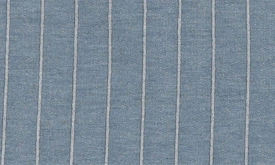 Maniere Manière Raised Stripe Short Sleeve Top & Shorts Set In Blue