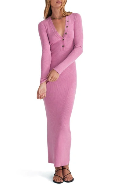 FAVORITE DAUGHTER THE ON AGAIN LONG SLEEVE RIBBED DRESS 
