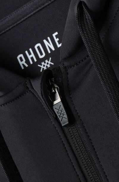 Shop Rhone Warm Up Tech Full Zip Hoodie In Black