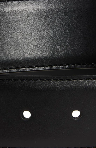 Shop Versace Western Buckle Leather Belt In Black/ Gold