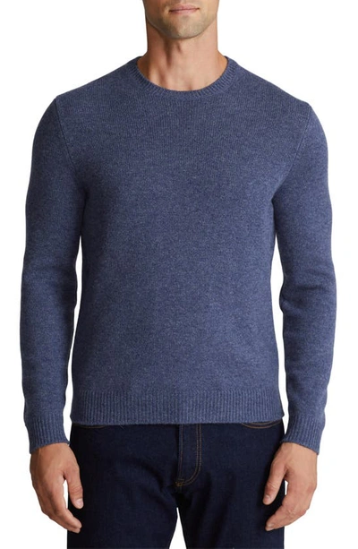 Shop Ralph Lauren Purple Label Cashmere Crewneck Sweater In Supply Blue Melange
