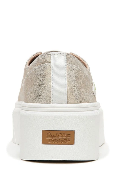 Shop Dr. Scholl's For Now High Top Platform Sneaker In Light Gold