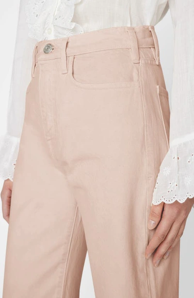 Shop Frame Le Jane Crop Jeans In Stoned Nude Pink