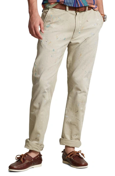Shop Polo Ralph Lauren Salinger Paint Spatter Classic Fit Cotton Chino Pants In Cedarhurst
