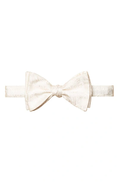 Shop Eton Paisley Silk Bow Tie In Natural