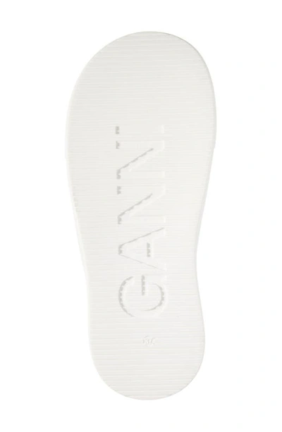 Ganni Sporty Platform Slide Sandal In Egret