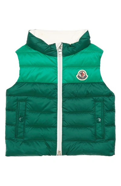 Shop Moncler Kids' Akinari Down Vest In Green