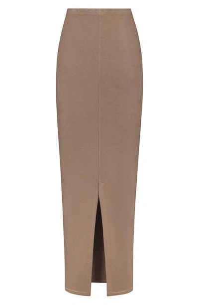 Skims Knit Maxi Skirt In Desert